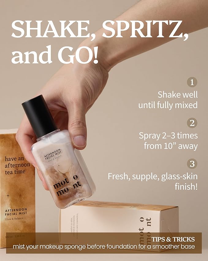 Milk Tea Dewy Skin Mist | Hydrating & Makeup Setting Spray | Dewy Finish - 2x Better Moisturizing Effect - Refreshing Korean Skincare 3.38 fl oz-FemmiqueWomen