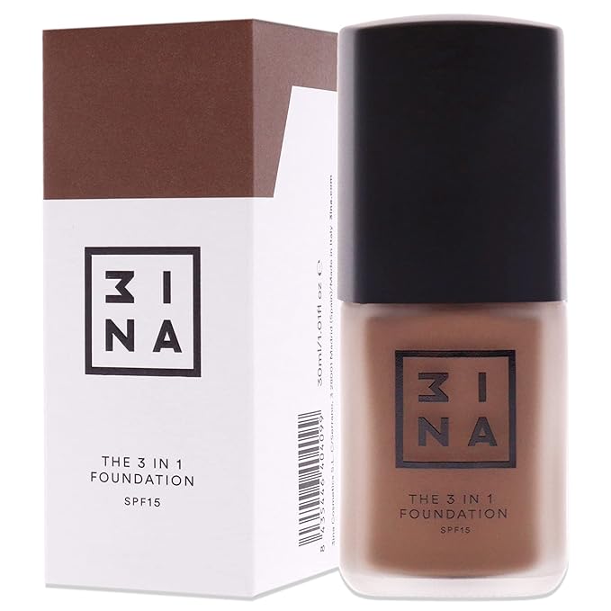 3INA The 3-In-1 Foundation 217 - Vegan Formula - Combination Of Primer, Concealer And Foundation - Medium Coverage - Natural Finish - Perfect For Covering Lines And Blemishes - Long Lasting - 1.01 Oz-FemmiqueWomen