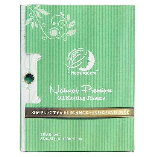 Natural Green Tea Oil Absorbing Tissues - 100 Counts, Premium Face Oil Blotting Paper - Take Only 1 Piece Each Time Design - Large 10cmx7cm Oil Absorbing Sheets, No Waste and Easy to Carry in Pocket!-FemmiqueWomen