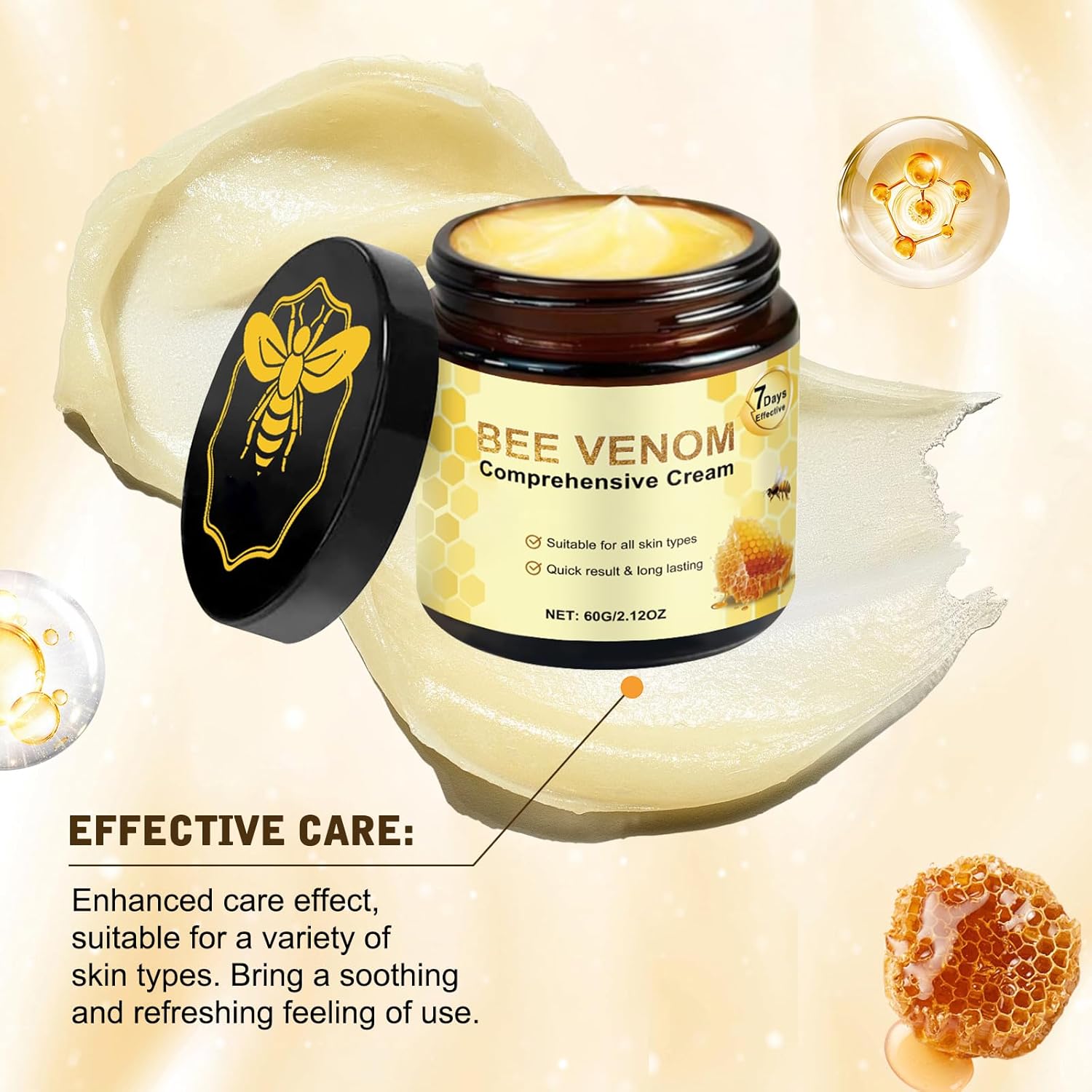 2PCS Bee Venom Comprehensive Cream,Bee Venom Hydrating Moisturizing Cream,for All Skin Types-FemmiqueWomen