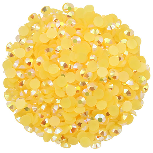 2250 Pcs SS16 4mm AB Flatback Rhinestones for Nails Art Crafts Glitter Round Shine Gems Crystals DIY Clothes Shoes （Orange Yellow AB）-FemmiqueWomen