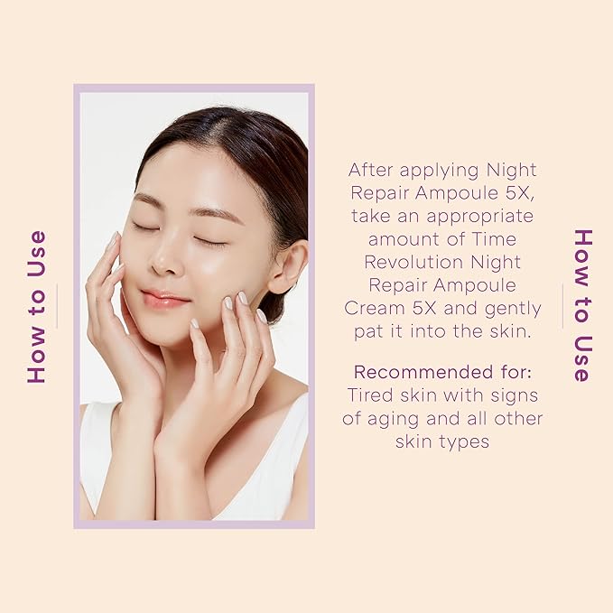 MISSHA Time Revolution Night Repair Ampoule Cream (5th Gen) 1.69 Fl Oz - Triple Fermented Deep-Sleep Night Cream - Overnight Care for Enhanced Radiance, Korean Skincare-FemmiqueWomen