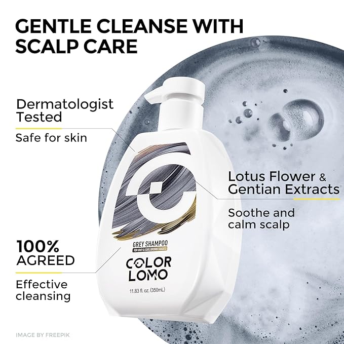 COLROLOMO Ultra Color Safe Shampoo | Help Prevent Fading & Provide Subtle Color Replenishment | Prolong Color Vibrancy and Enhance Shine | Vegan & Cruelty-Free Formula | For Grey Color Treated Hair-FemmiqueWomen