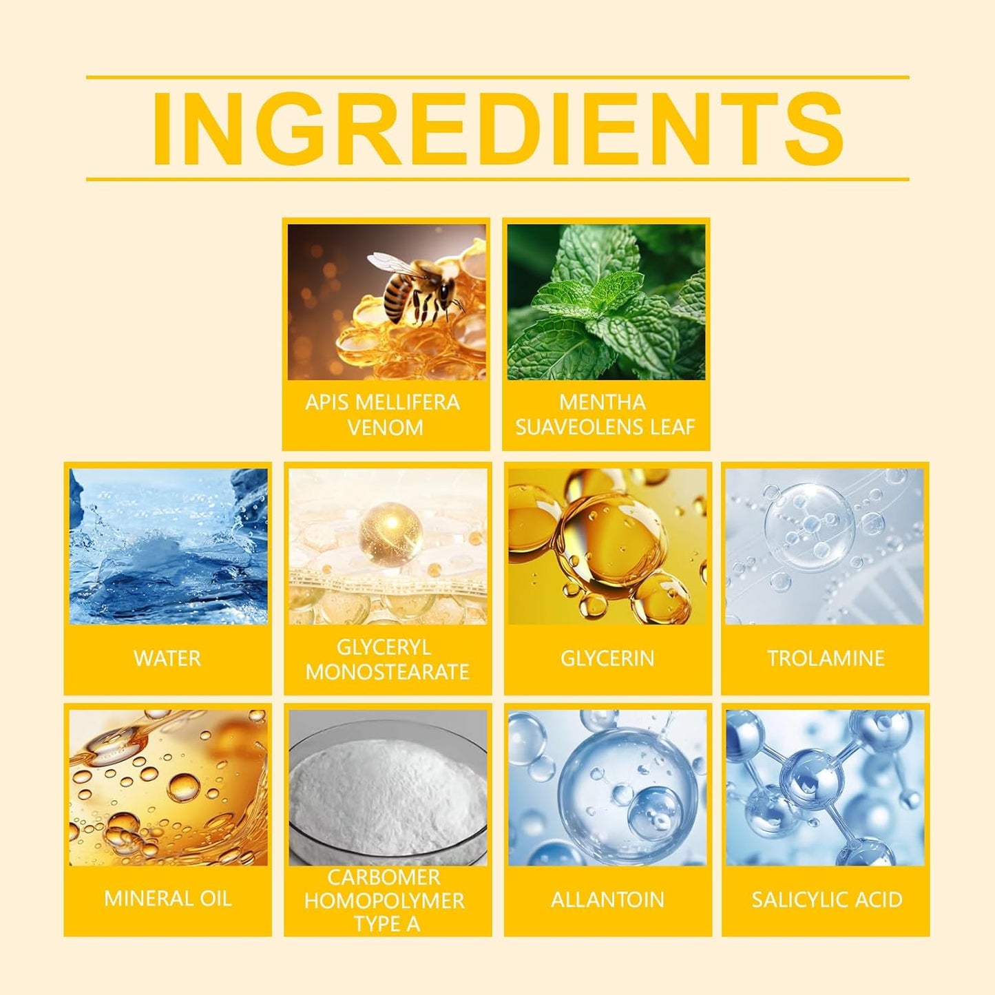 Bee Venom Comprehensive Cream, 2025 New Bee Venom Skin Treatment Cream, Firms and rejuvenates the skin, Natural Serum Suitable for All Skin Types (1)-FemmiqueWomen