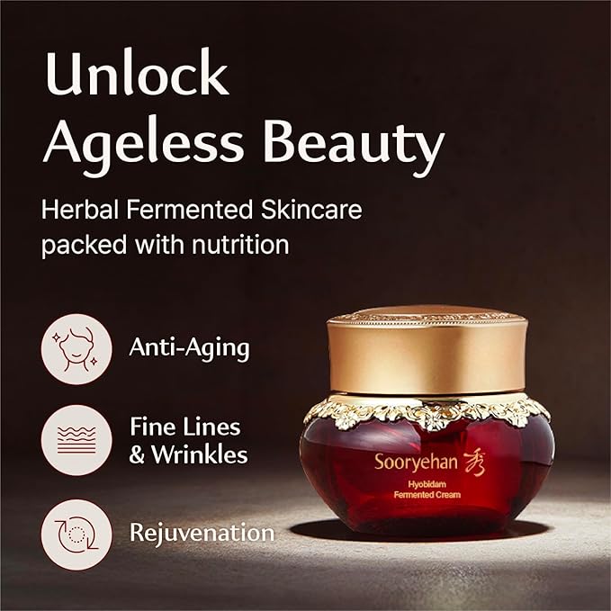 Sooryehan Hyobidam Face Moisturizer for Women. Korean Skin Care (Cream, 1.7fl oz) - Korean Facial Care. Wrinkle Cream for Women, Night Cream for Face with Wild Ginseng & Snow Fungus.-FemmiqueWomen