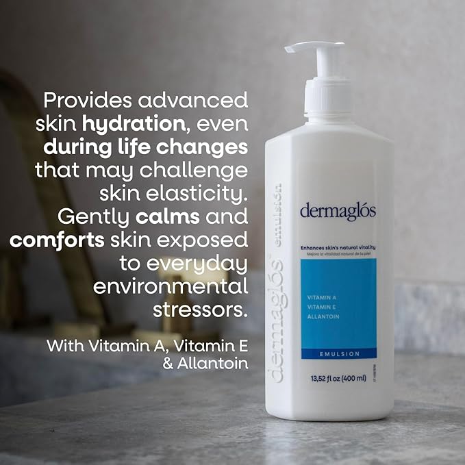 Dermaglos 2-pack Moisturizing Body Lotion for Dry Skin with Extra Vitamin A, Vitamin E & Allantoin | Hydrating & Regenerating formula for Stretch Marks, Tattoos, Scars & Wrinkles | 13.52 Fl Oz.-FemmiqueWomen