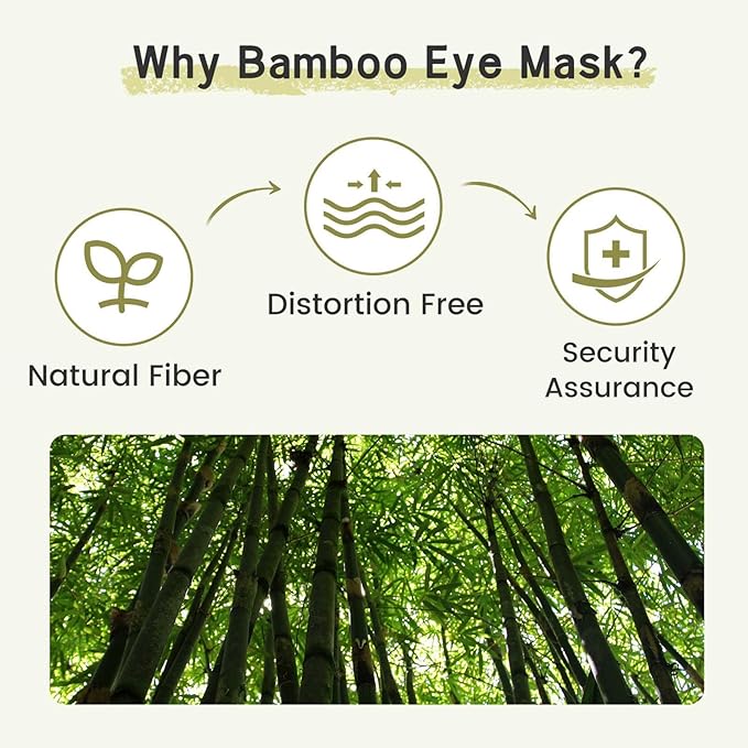 100% Handmade Bamboo Sleeping Eye Mask for Women for Men,Night Masks,Organic Sleep Mask,Blockout Eye Mask for Sleeping,Large Size Adjustable (1 PC, Dark Grey)-FemmiqueWomen