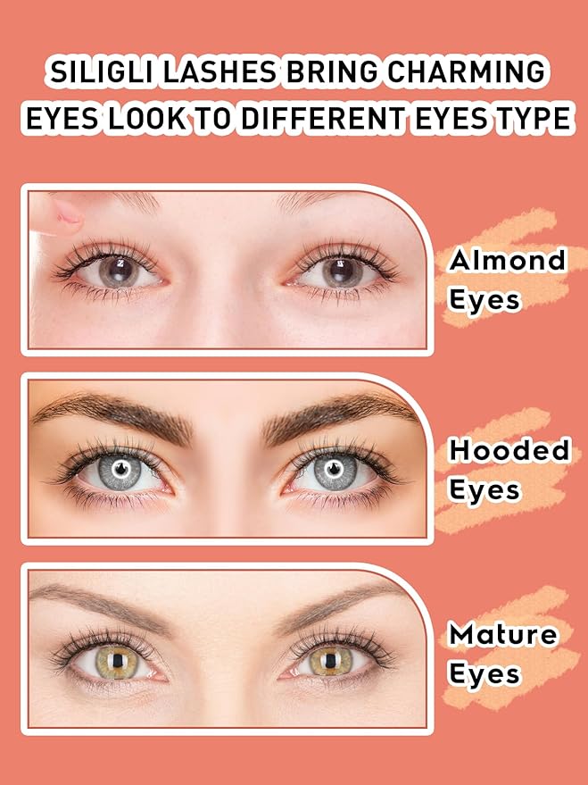 False Eyelashes Natural Look Wispy Lashes 10mm Short Lash C Curl 0.1MM Thin Band Lashes Pack Siligli Fake Eyelash 7 Pair-FemmiqueWomen