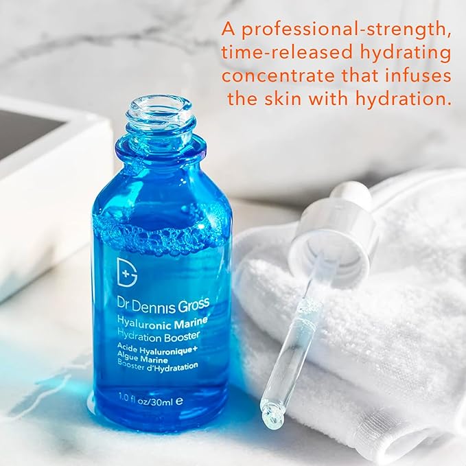 Dr Dennis Gross Hyaluronic Marine™ Hydration Booster: for Dehydrated, Rough Texture, Dry Fine Lines & Wrinkles, 1 fl oz-FemmiqueWomen