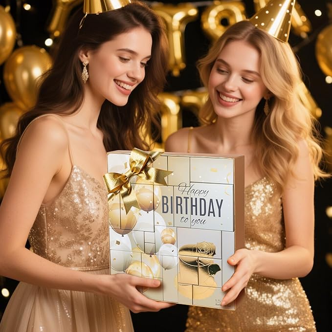 24Pcs Happy Birthday Gifts for Women Mom - Luxury Birthday Presents Spa Gift Set, Bath and Body Gift for Sister Girlfriend Wife Grandma with Necklace, Birthday Gift Set Idea for Women Female Friends-FemmiqueWomen