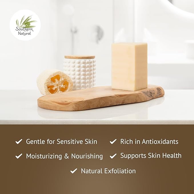 Southern Natural Goat Milk Soap Bar (Variety 3 Pack) Dead Sea Mud & Charcoal, Patchouli, Eucalyptus Grove - For Dry Sensitive Skin. Great For Face and Body.(Each Bar 4-4.5 oz)-FemmiqueWomen