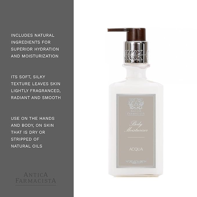 Antica Farmacista Body Moisturizer - Moisturizing Scented Lotion - Premium Body Moisturizer - Luxury Gift for Women & Men - Hand & Skin Hydration - Acqua Body, 10 Fl Oz-FemmiqueWomen