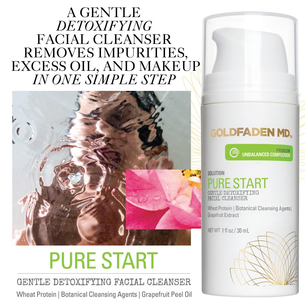 GOLDFADEN MD Pure Start Gentle Detoxifying Natural Facial Cleanser, 1 Fl Oz-FemmiqueWomen