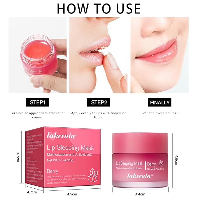 2 Pcs Lip Sleeping Mask, Lip Mask Overnight Hydrate Repair Sleeping Lip Mask, Moisturizing Lip Balm Lip Care Anti Dry Cracked Lip Cream, Lip Scrubs Exfoliator Reduce Lip Lines-FemmiqueWomen