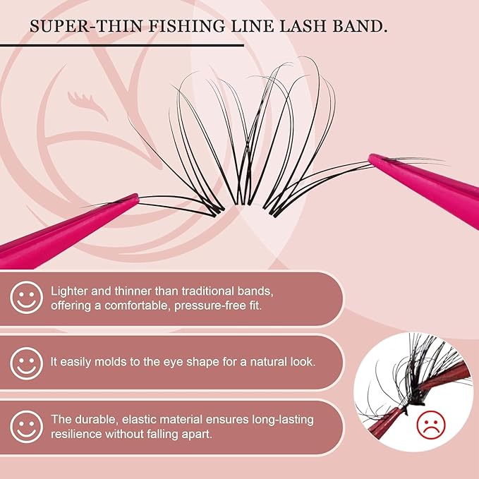 Lash Clusters Kit 432pcs Wispy Lashes Clusters Lash Clusters Clear Band Eyelash Clusters Natural Look Lash Extension Kit Invisible Band Lashes 0.07D-FemmiqueWomen