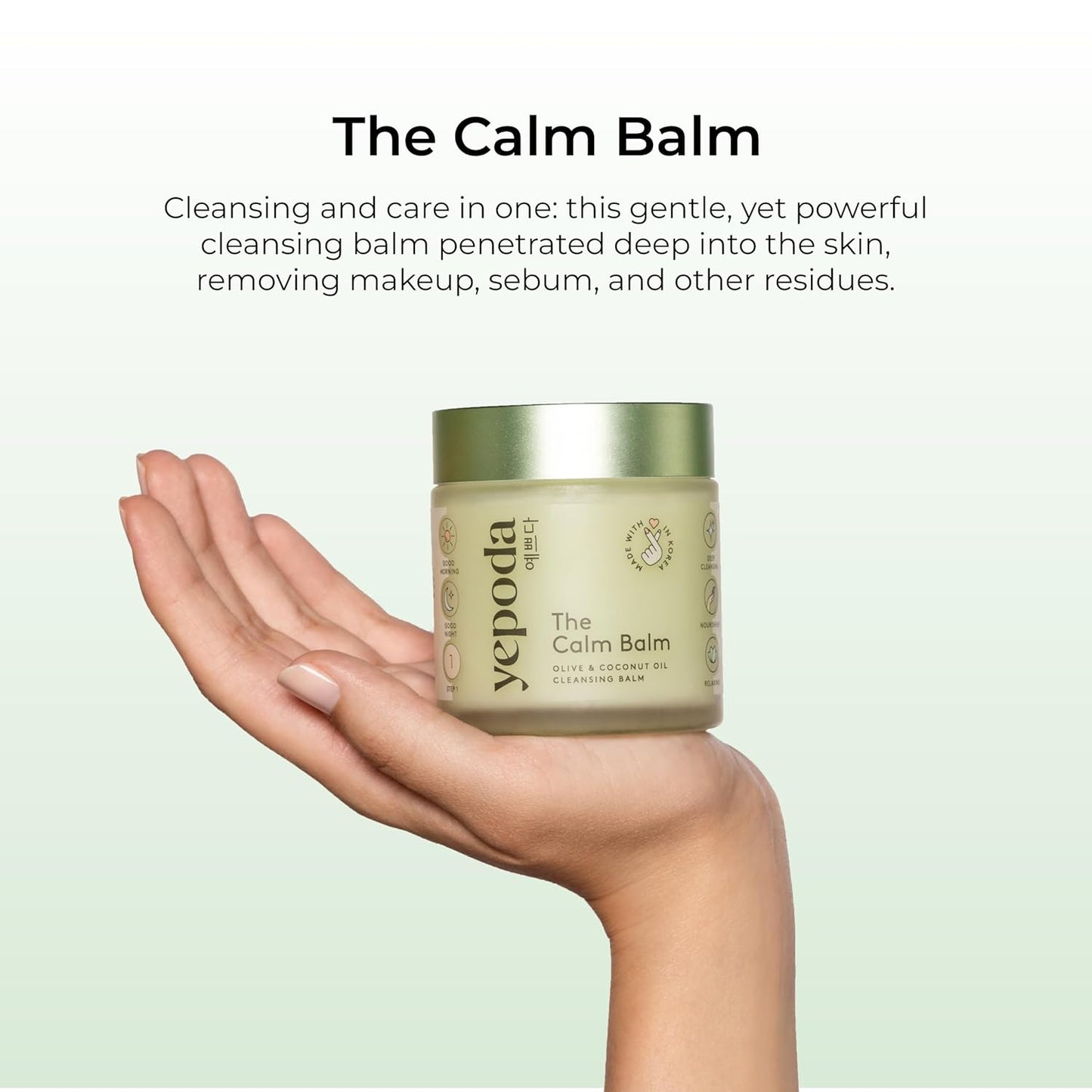 The Calm Balm, Gentle Makeup Remover & Deep Cleansing Balm, Removes Waterproof Makeup & Impurities, Vegan Korean Face Cleanser for All Skin Types, 2.82 OZ (80g)-FemmiqueWomen