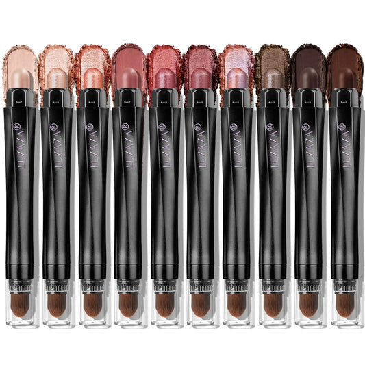 10PCS Neutral Eyeshadow Stick Makeup Set, Matte Cream Eye Shadow Eyeliner Brightener Pencil Crayon - I1 Cashmere Blush-FemmiqueWomen