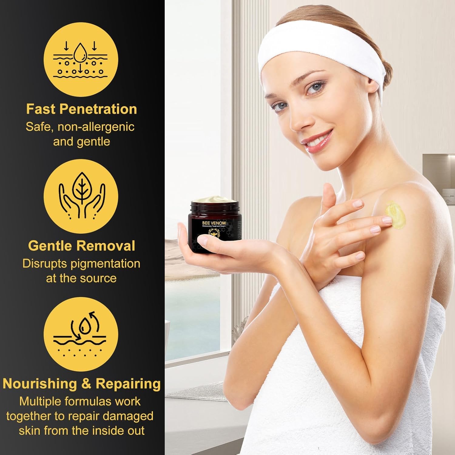 2 PCS Bee Venom Cream, 2025 New Bee Venom Skin Repair Cream for All Skin Types-FemmiqueWomen