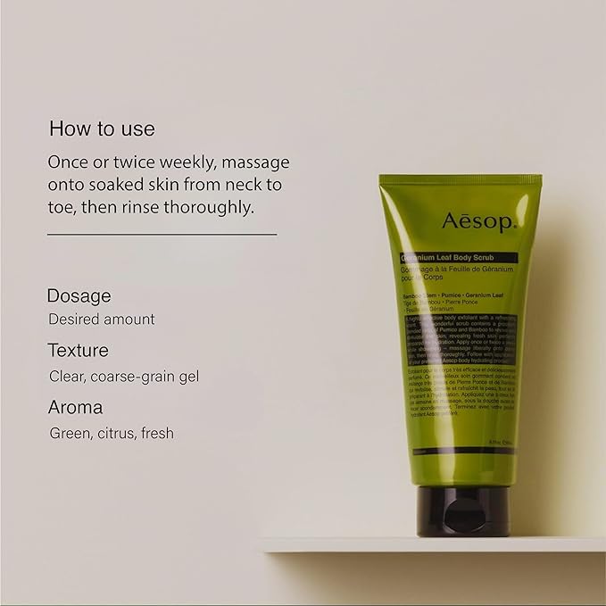 Aesop Geranium Leaf Body Cleanser + Scrub | 16.9 oz + 6.2 oz-FemmiqueWomen