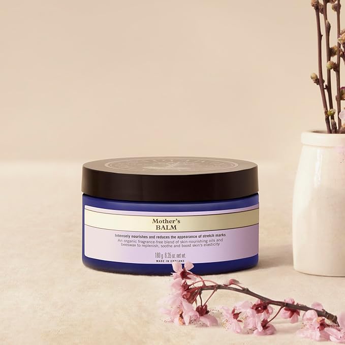 Neal's Yard Mother's Balm, Helps Reduce the Appearance of Stretch Marks & Improve Elasticity, Ideal for New Moms, Fragrance Free, Cruelty-Free, 120g-FemmiqueWomen