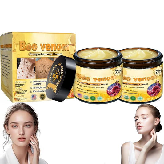 Bee Venom Comprehensive Bee Cream,2025 Professional Treatment Cream Wrinkle Removal Anti-Aging Moisturizing,Effective In Reducing Skin Blemishes (2PCS)-FemmiqueWomen