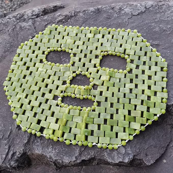 Jade Facial Mask,Natural Stone Jade Sleep Mask,Anti-Aging Jade Eye Mask Massage Tools for Puffy Eyes Dark Circles-FemmiqueWomen