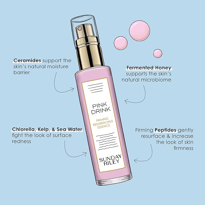 Sunday Riley Pink Drink Skin Firming Resurfacing Essence Face Mist-FemmiqueWomen
