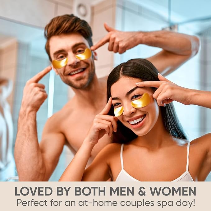 30 Pairs Lip Masks & Eye Mask, 24K Gold Gel Crystal Collagen Eye Patches for Puffy Eyes, Moisturizing Lip Mask Crystal Lip Pads, Under Eye Patches for Dark Circles, Eye Bags, Wrinkles and Fine Lines-FemmiqueWomen