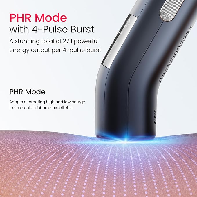 IPL Laser Hair Removal for Men, Dual Lights 100W, 35°F Sapphire Ice-Cooling, Quadruple-Pulse PHR Mode for Stubborn Hair, at Home Hair Removal Device for Armpits, Chest and Leg-FemmiqueWomen
