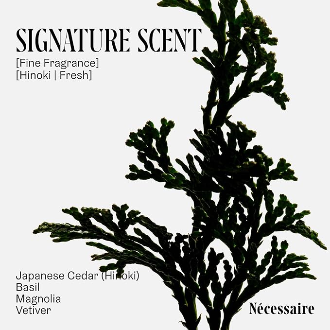 Nécessaire The Body Lotion with Pump. Hinoki. Multi-Peptide Firming Lotion to Moisturize, Firm, Strengthen. 2.5% Niacinamide, Vitamin C/E + Omega 6/9. 450ml / 15.2 fl oz-FemmiqueWomen
