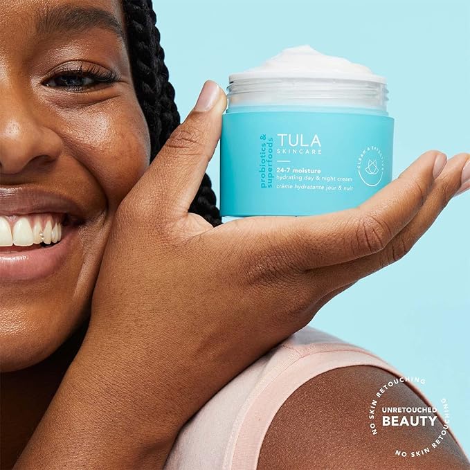 TULA Skin Care 24-7 Hydrating Day & Night Cream - Supersize, Anti-Aging Moisturizer for Face, Contains Watermelon & Blueberry Extract, 3.4 oz.-FemmiqueWomen