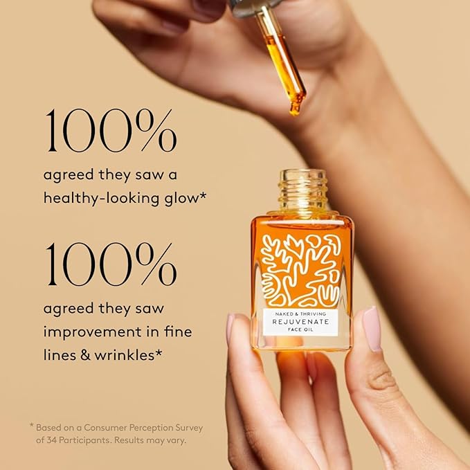 Naked & Thriving Rejuvenate Restorative Face Oil | Organic, Vegan, & Naturally-Derived Skin Care | Reduce the Look of Wrinkles and Moisturize Skin (1.18 oz/35 mL)-FemmiqueWomen