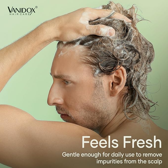 Tea Tree Oil Shampoo with Biotin, DHT Blockers, Itchy Scalp Relief, Supports Thicker-Looking Hair, Cleanses Dandruff & Buildup, For Men & Women, Made in USA, 16 fl oz-FemmiqueWomen