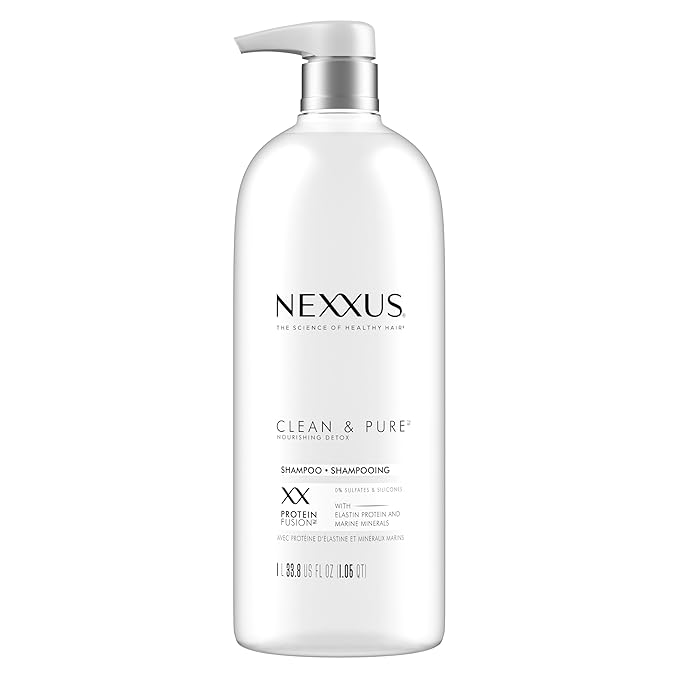 Nexxus Clean and Pure Clarifying Shampoo, With ProteinFusion, Nourished Hair Care Silicone, Dye And Paraben Free 33.8 oz-FemmiqueWomen