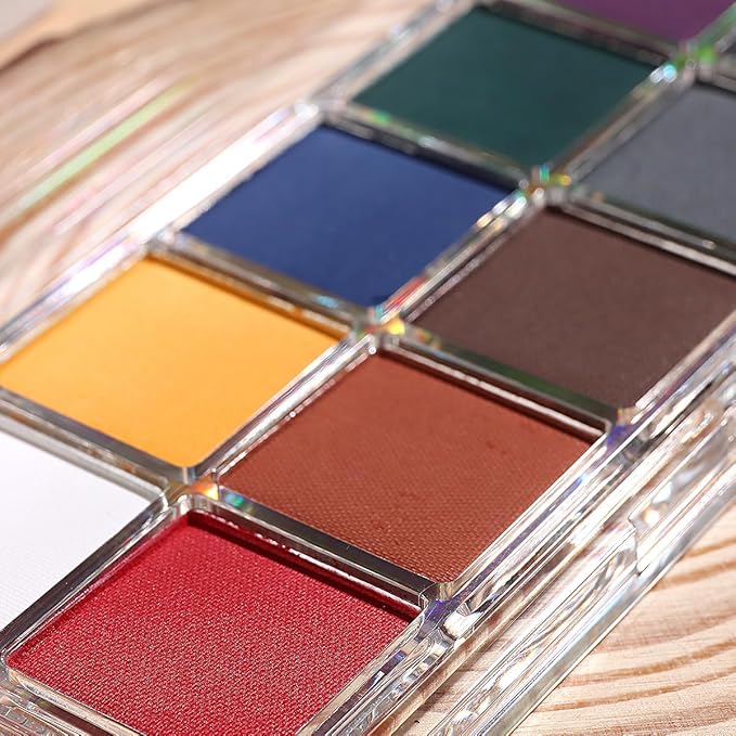 10 Colors Solid Fluorescent Neon Pigment Powder Set Gradient Iridescent Aurora Mermaid Pearl Glitter Dust Kit for Home Salon Nail Art Designs-FemmiqueWomen