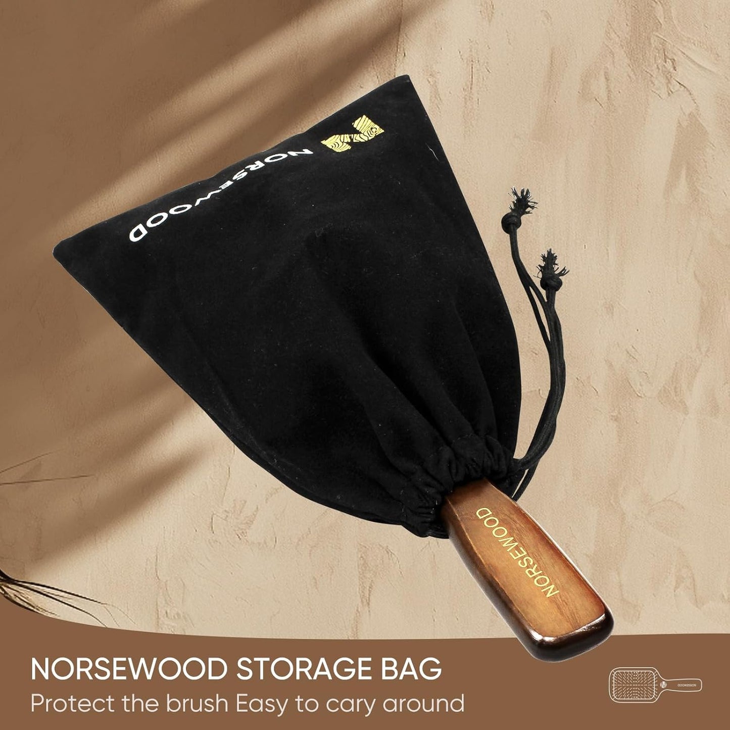 100% Natural Wood Hairbrush for Massaging Scalp,for Most Hair Types, Wooden Bristle for Reducing Damage, Scalp Massager Perfect for Women, Men & Kids-FemmiqueWomen