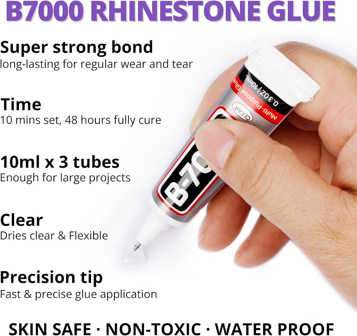 30000Pcs Resin Rhinestones Set for Crafting Bedazzling, Lavender Flatback Gems Jewels for Crafts Clothes Shoes Fabric Outfit Nails Makeup, Flat Back Crystal 2-6mm with b 7000 Glue-FemmiqueWomen