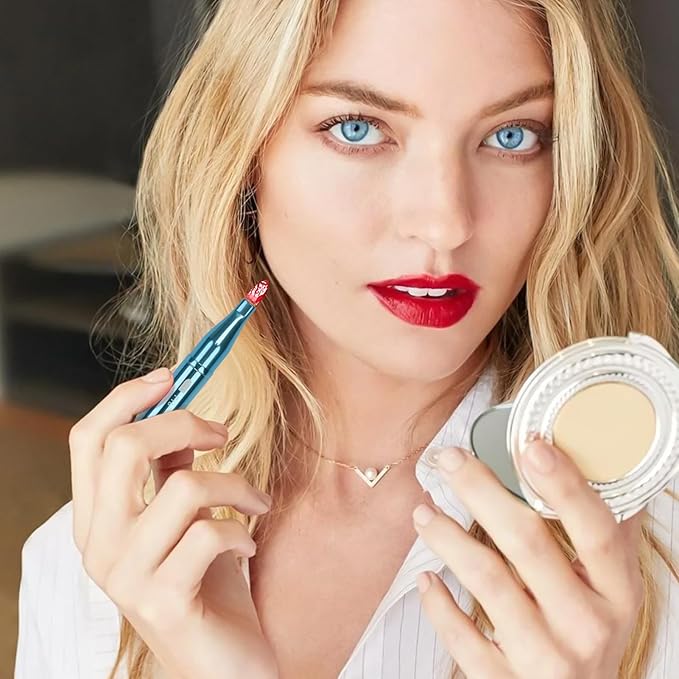 Unaone 4 in 1 Makeup Brush - Lip Brush for Lipstick, Eyebrow, Eyeshadow, Spiral Eyebrow Portable Detachable Multi-functional Lipstick Brush for Makeup-FemmiqueWomen