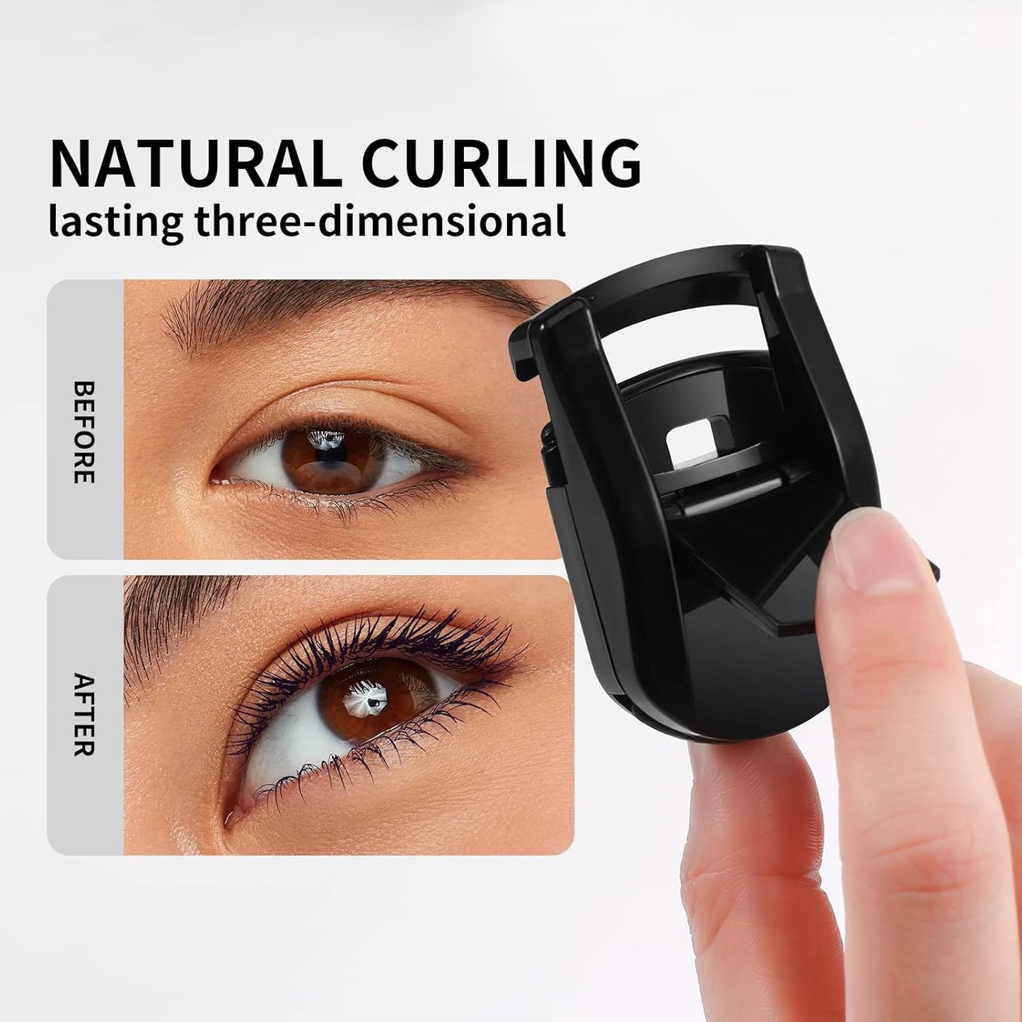 Docolor Eyelash Curler Portable Lash Curler with 1 Silicone Refill Pads Mini Eye Lashes Curlers Professional Travel Makeup Tools for All Eye Shapes-FemmiqueWomen