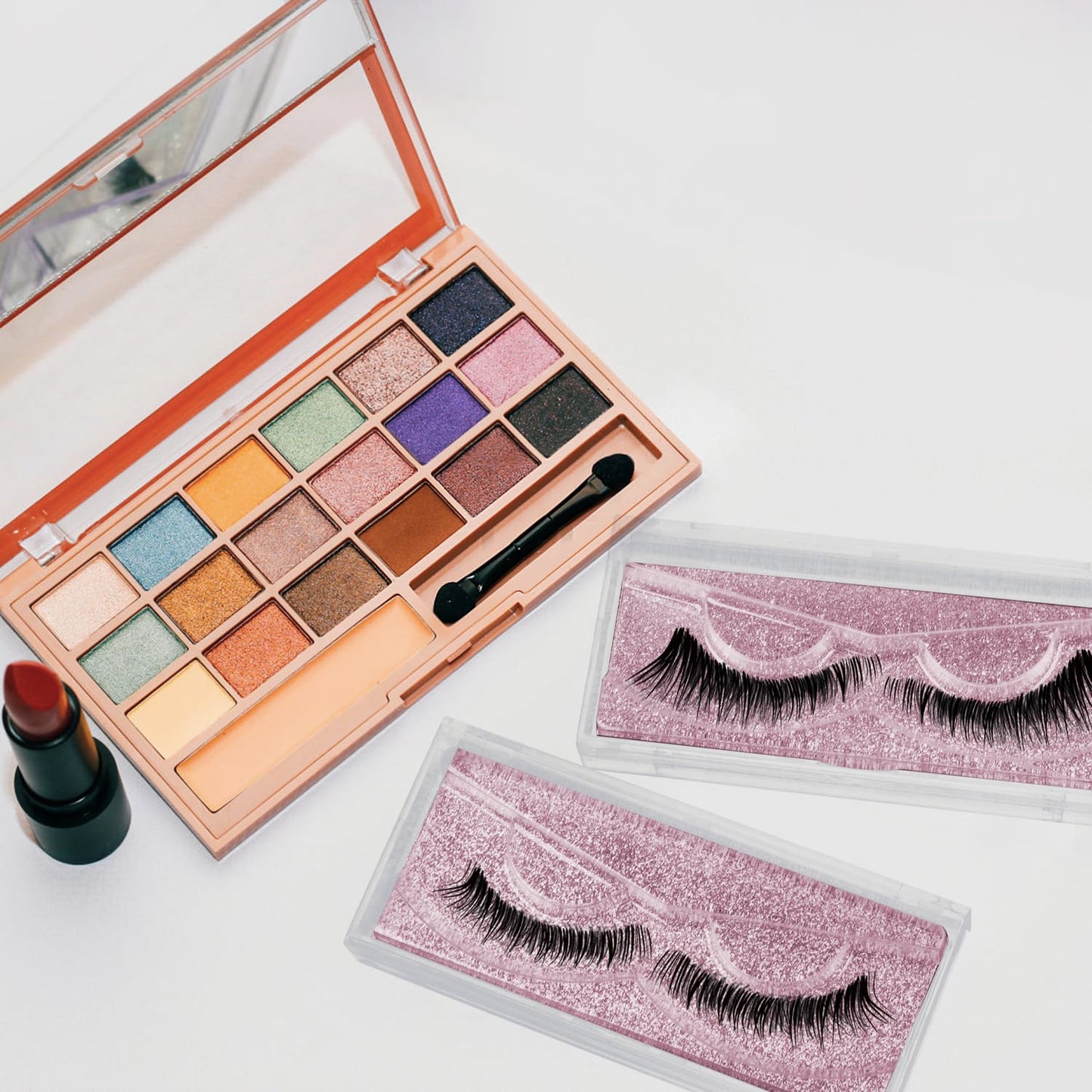 Rocutus Empty Lash Boxes for False Eyelashes - 30 Pack Lash Cases, Customizable Eyelash Packaging, Bulk Lash Storage Containers, Lash Box Packaging, Premium Display & Protection (Pink)-FemmiqueWomen