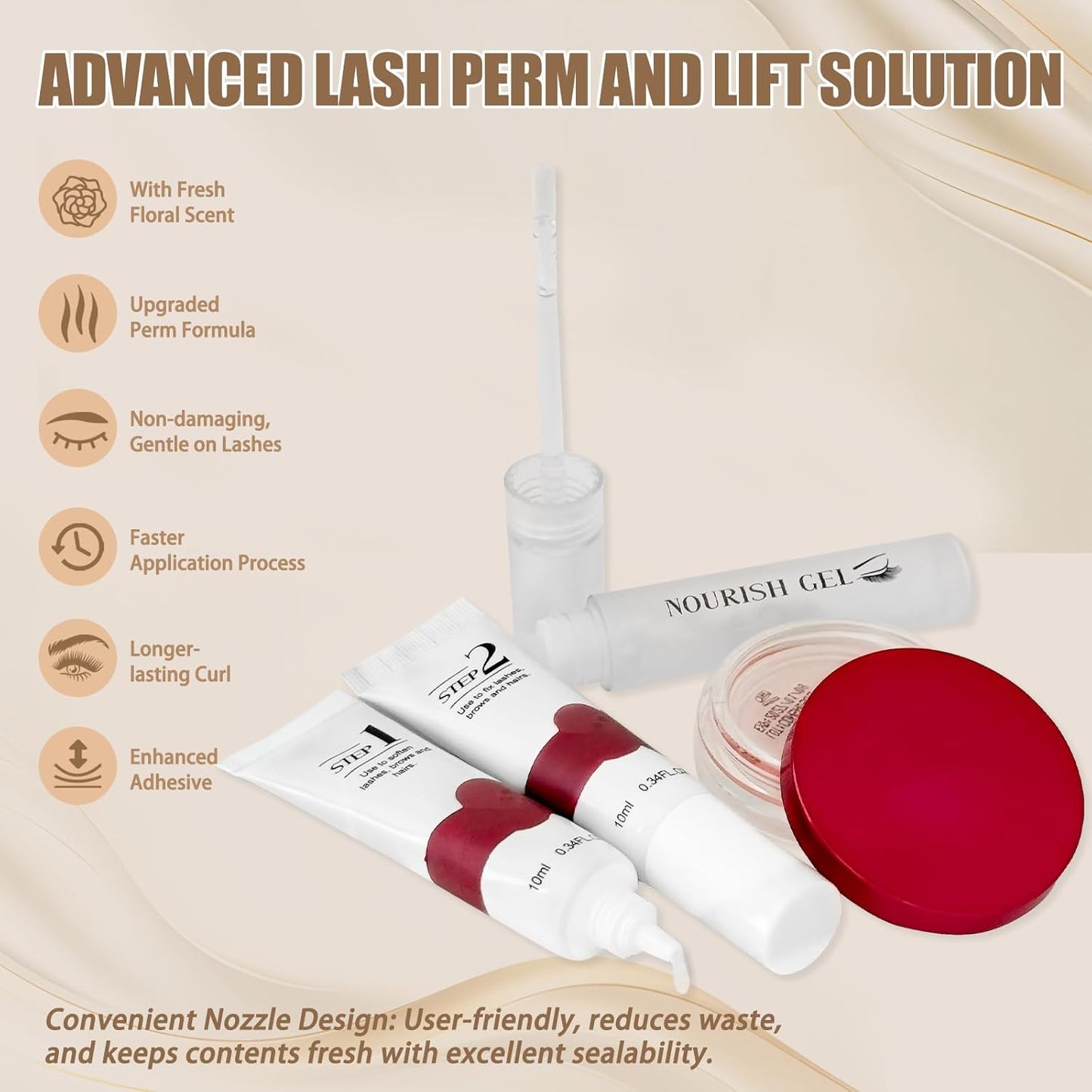 Upgraded Lash Lift Kit Professional - Eyebrow Lamination & Eyelash Perm Kit with High Adhesion Glue and Long-Lasting Curling Set, Gentle Formula for Sensitive Eyes-FemmiqueWomen