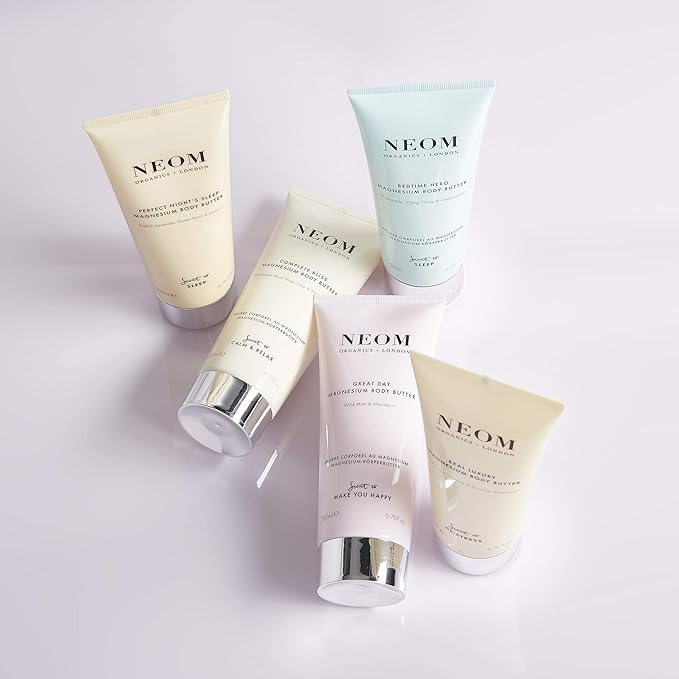 Neom- Great Day Magnesium Body Butter, 200ml | Mandarin & Wild Mint | Cream Moisturiser With Essential Oils | Nourish & Soften | Fresh & Zesty-FemmiqueWomen