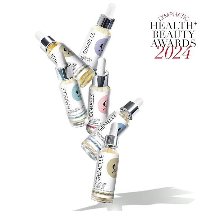GEMELLE Lymphatic Gua Sha Face Oil | 10x Award Winner | Detox, Plump, Balance, Hydrate | High-Altitude Rosehip, Centella Asiatica & More! | Organic, Natural, Clean Beauty | Starter, Travel 15ml-FemmiqueWomen
