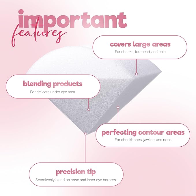 StansOut Memory Foam Makeup Sponge – No-Water-Needed Blender for Liquid, Cream & Powder Foundation – Airbrush Finish, Flawless Application-FemmiqueWomen