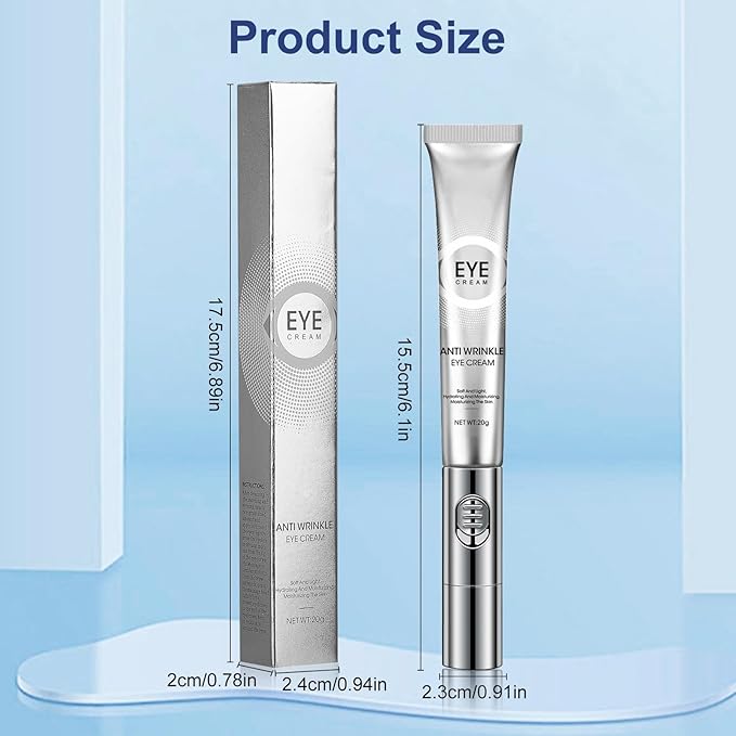 20g Eye Cream with Electric Massage, Moisturizing Anti-Wrinkles Eye Cream, Anti Aging Eye Cream for Dark Circles and Puffiness, Results in 3-4 Weeks to Reduce Fine Lines-FemmiqueWomen