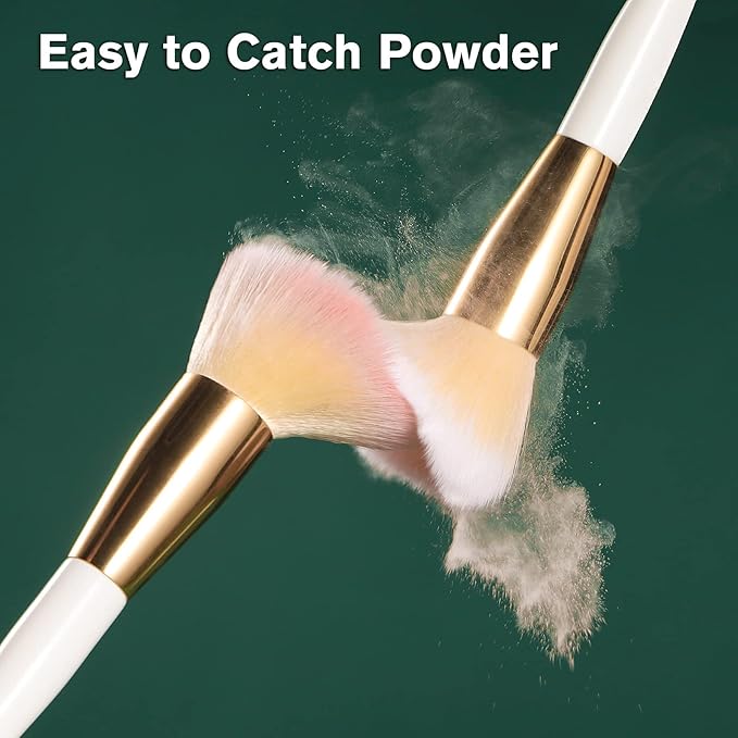 Makeup Brushes Set 10Pcs Professional Kabuki Foundation Eyeshadow Blush Blending Lip Full Face Cosmetic Kit W/Makeup Brush Set with Holder-FemmiqueWomen