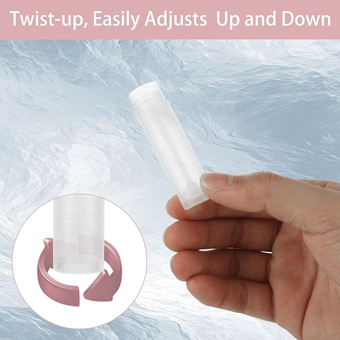 200PCS Lip Balm Tubes with Caps, Clear Lip Balm Tubes Empty Chapstick Tubes Empty Bulk for DIY Lipstick Homemade 3/16 Oz (5.5 ml)-FemmiqueWomen