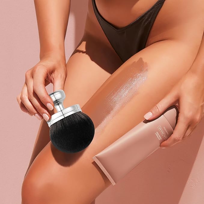 docolor Extra Large Body Makeup Brush For Self Tanner, 3 Inch Width Self Tanning Brush Kabuki Brush, Soft synthetic hair, for Foundation, self-tanners, bronzer, sun blocks, powder, For Face and Body-FemmiqueWomen