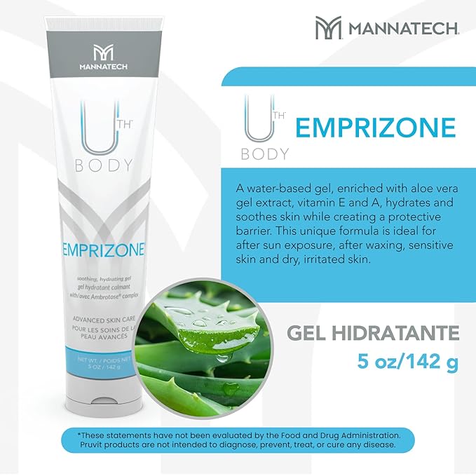 Mannatech Emprizone 5oz, Contains Aloe Vera Gel for Skin, Soothe Minor Skin Irritations, Hydrating Gel Balanced pH-levels, Paraben & Fragrance-free, Allergy tested, Dermatologist tested w/Ambrotose-FemmiqueWomen