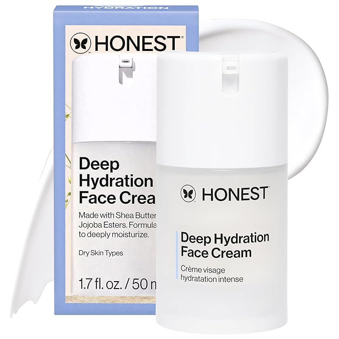 Honest Beauty Deep Hydration Face Cream for Dry Skin | Hydrates + Supports Natural Moisture Barrier | Hypoallergenic + Gentle for Sensitive Skin | 1.7 fl oz-FemmiqueWomen